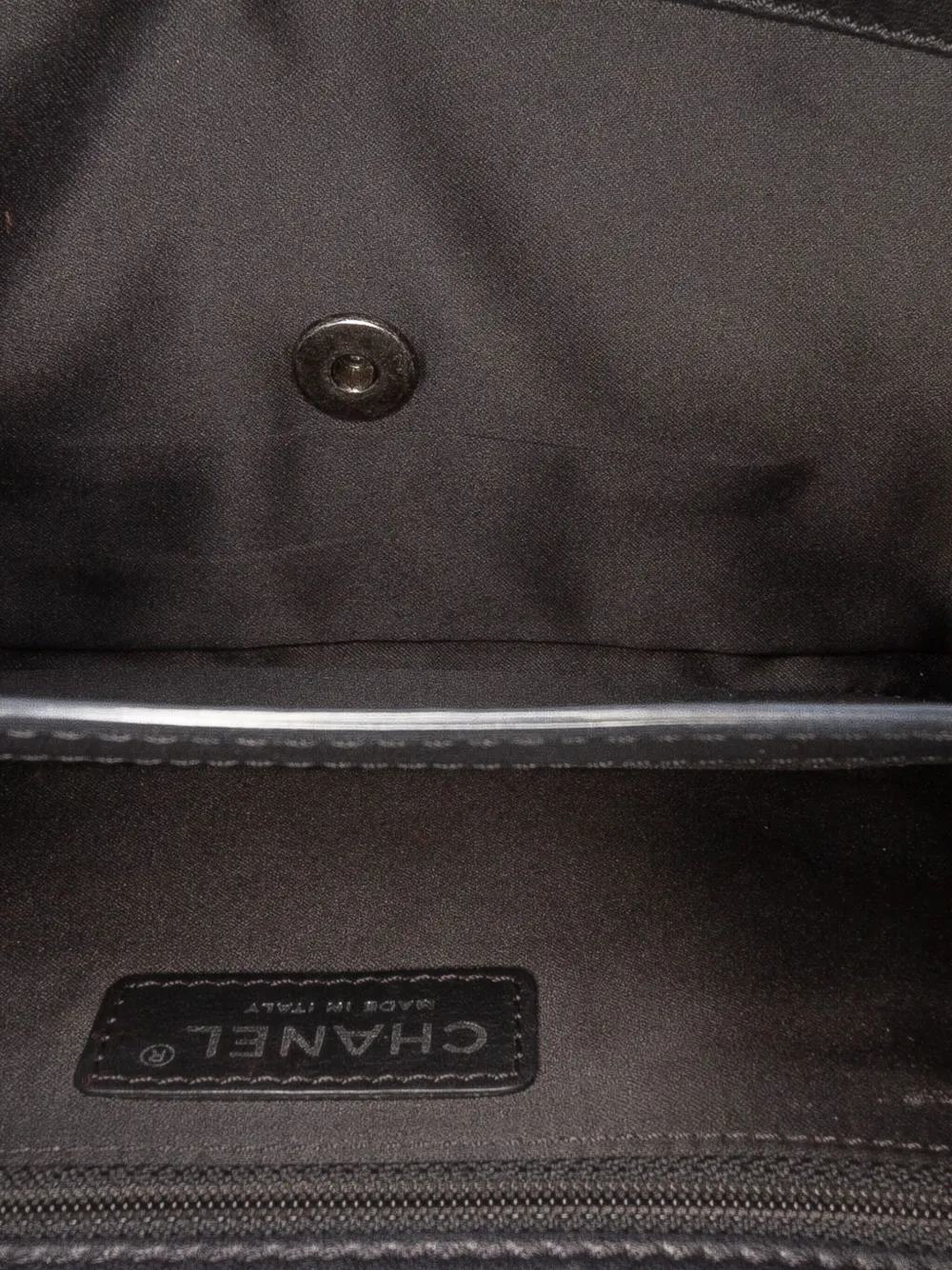 Pre-owned Chanel 2013-2014 Small Quilted Lambskin Citizen Zip Flap Crossbody Bag In Black