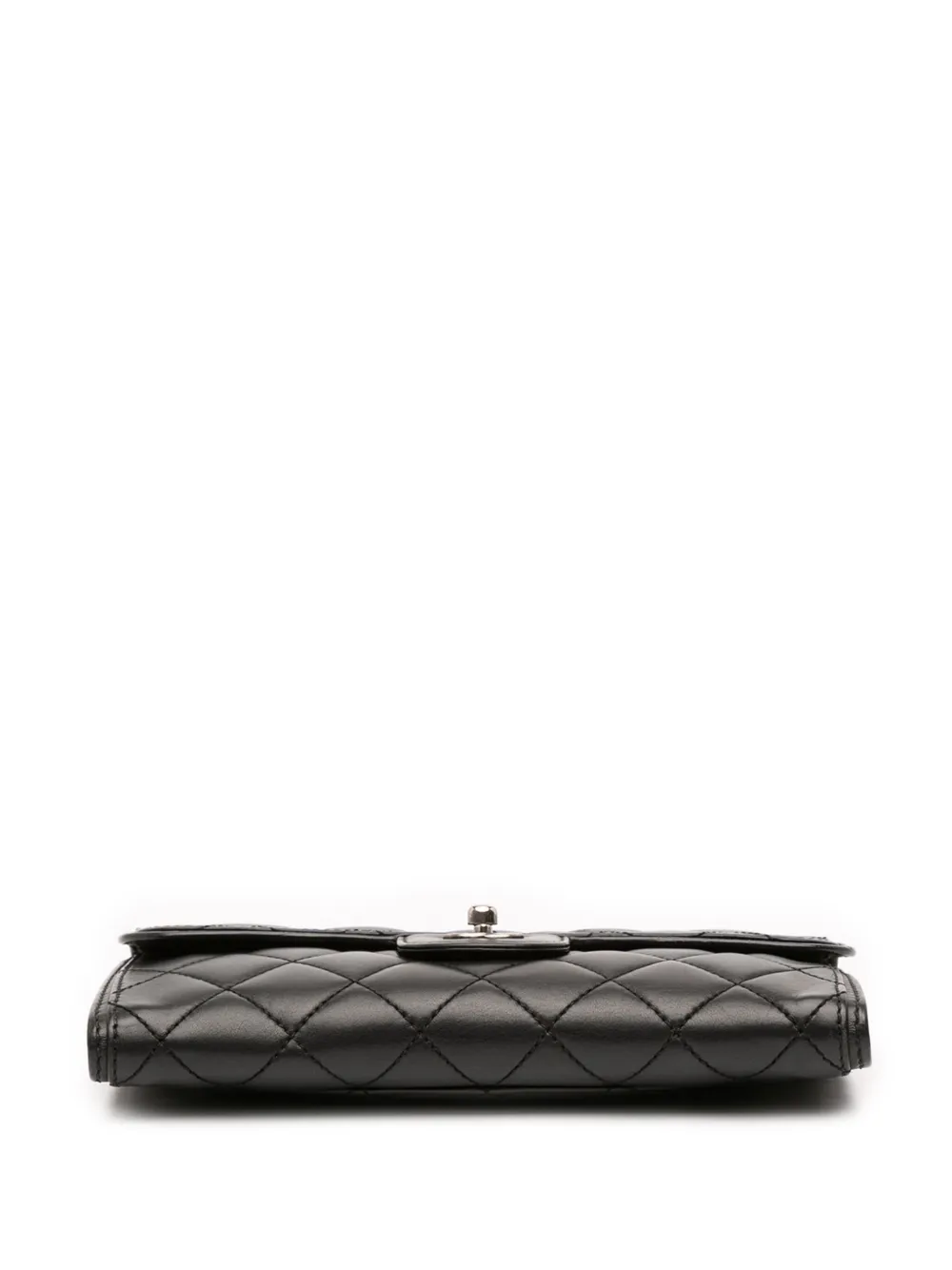 Pre-owned Chanel 2013-2014 Small Quilted Lambskin Citizen Zip Flap Crossbody Bag In Black