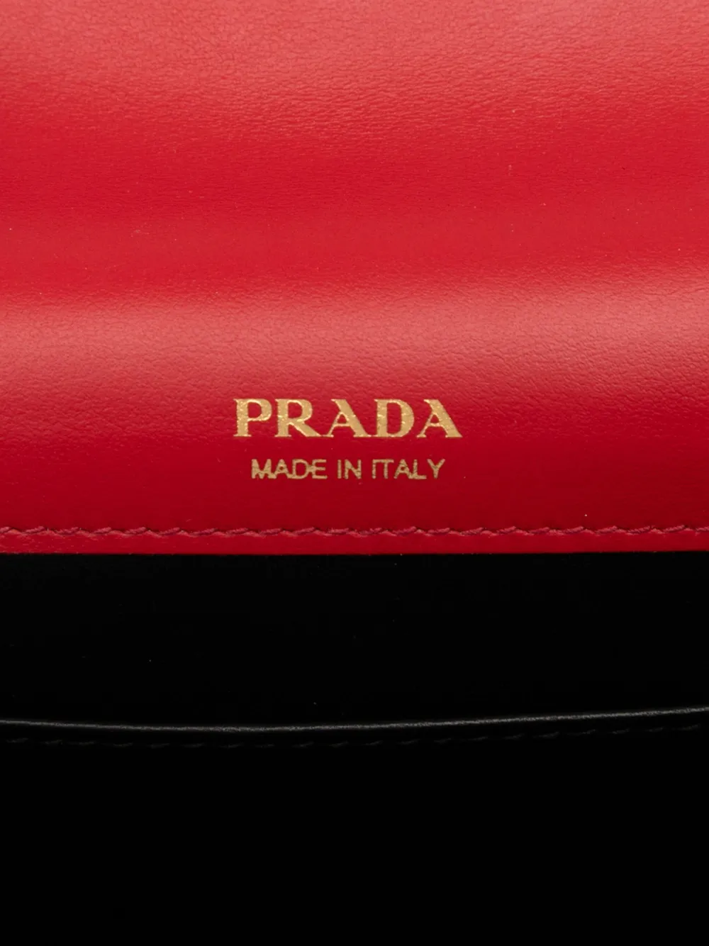 Pre-owned Prada 2010-2025 Mini City Calf Trimmed Saffiano Monochrome Envelope Crossbody Bag In Red