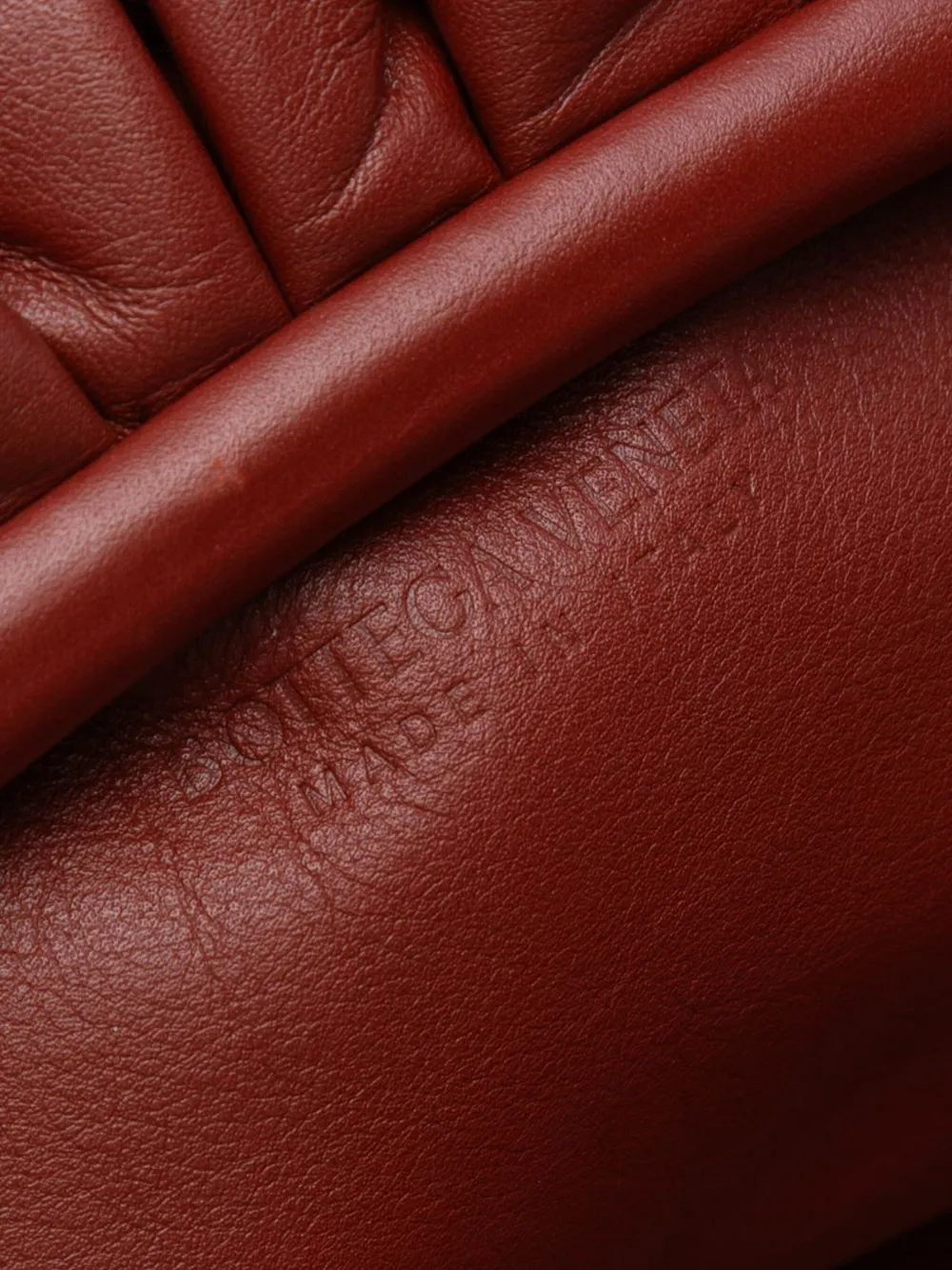 Pre-owned Bottega Veneta 2012-2025 Teen Lambskin Pouch Clutch Bag In Red