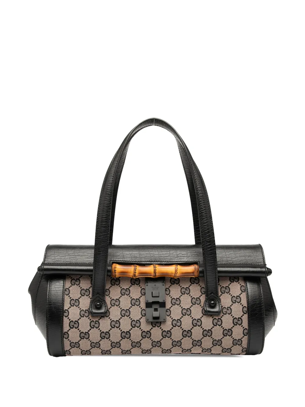 Gucci Pre-Owned 2000-2015 GGキャンバス バンブー バレット ショルダーバッグ - ブラウン Gucci Pre-Owned 2000-2015 GGキャンバス バンブー バレット ショルダーバッグ - ブラウン