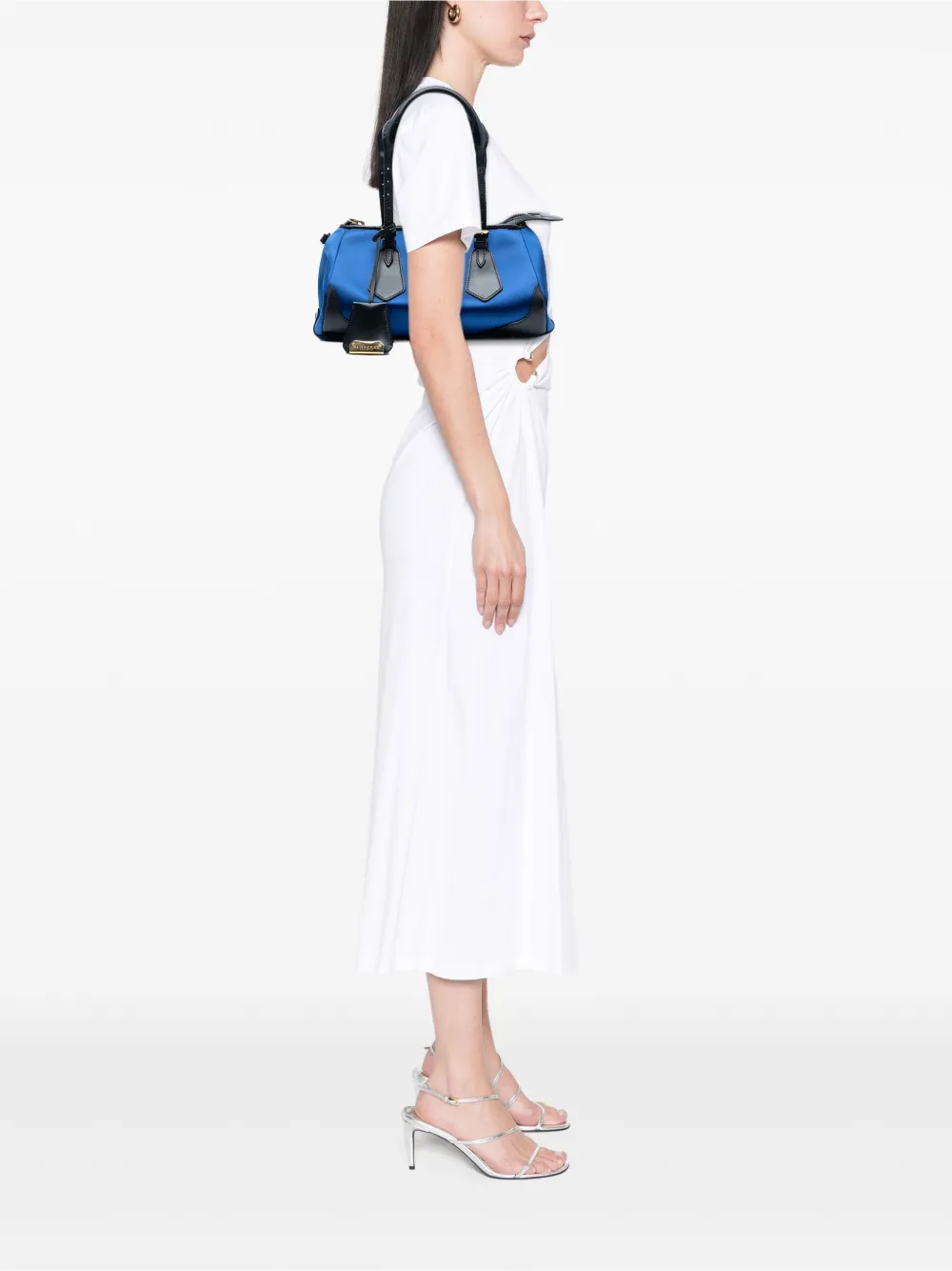 Pre-owned Burberry 2000-2017 Satin Blaze Handbag In Blue