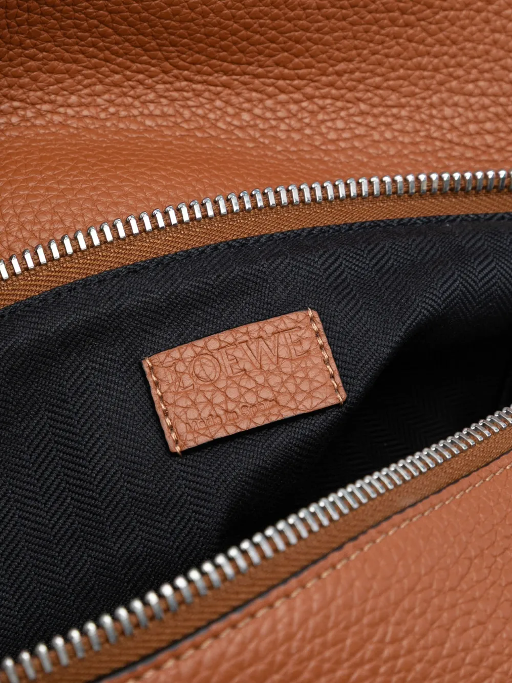 Pre-owned Loewe 2018 Large Calfskin Puzzle Satchel In Brown