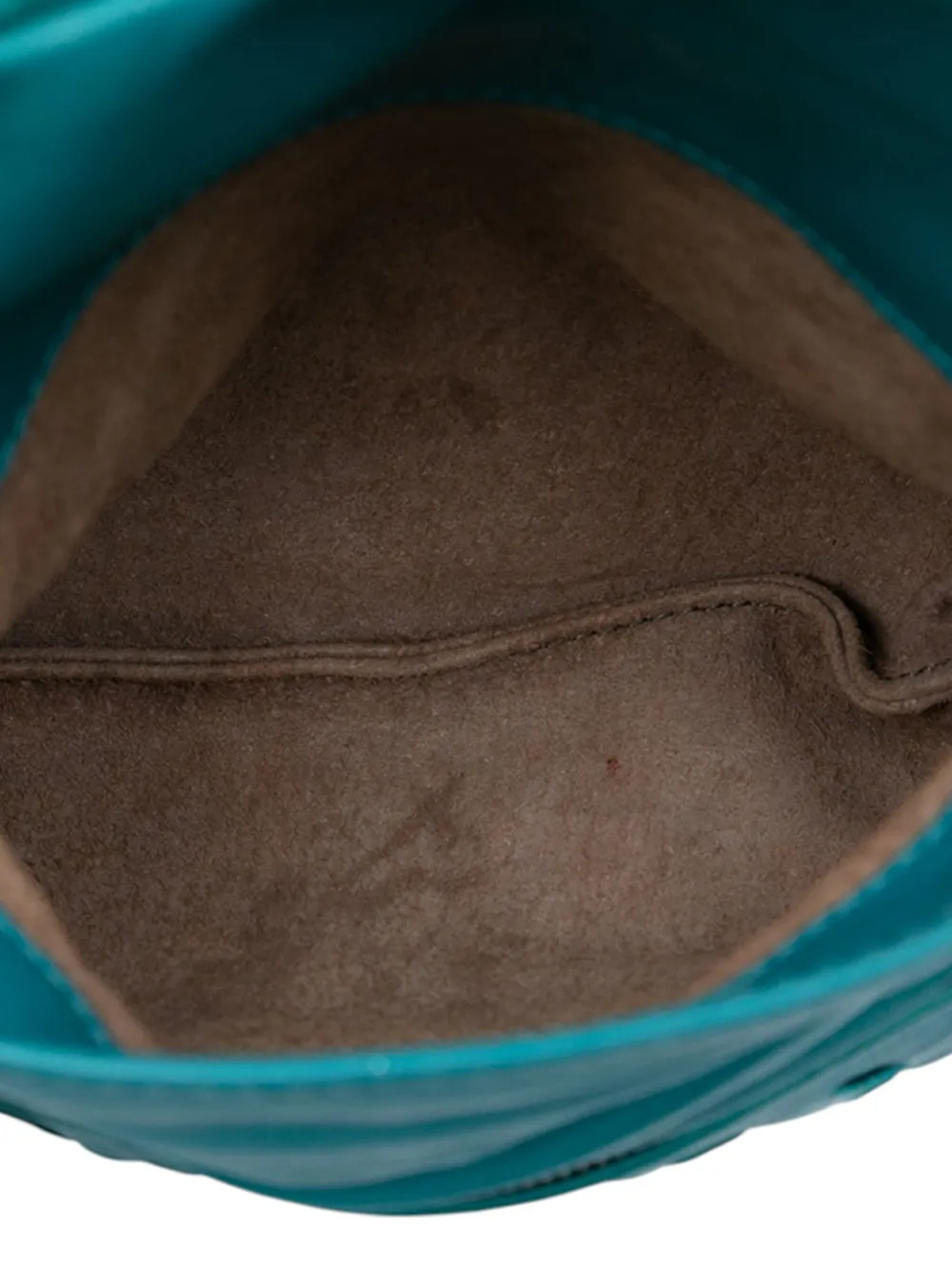 Pre-owned Bottega Veneta 2012-2025 Mini Nappa Intrecciato Expandable Chain Crossbody Bag In Blue