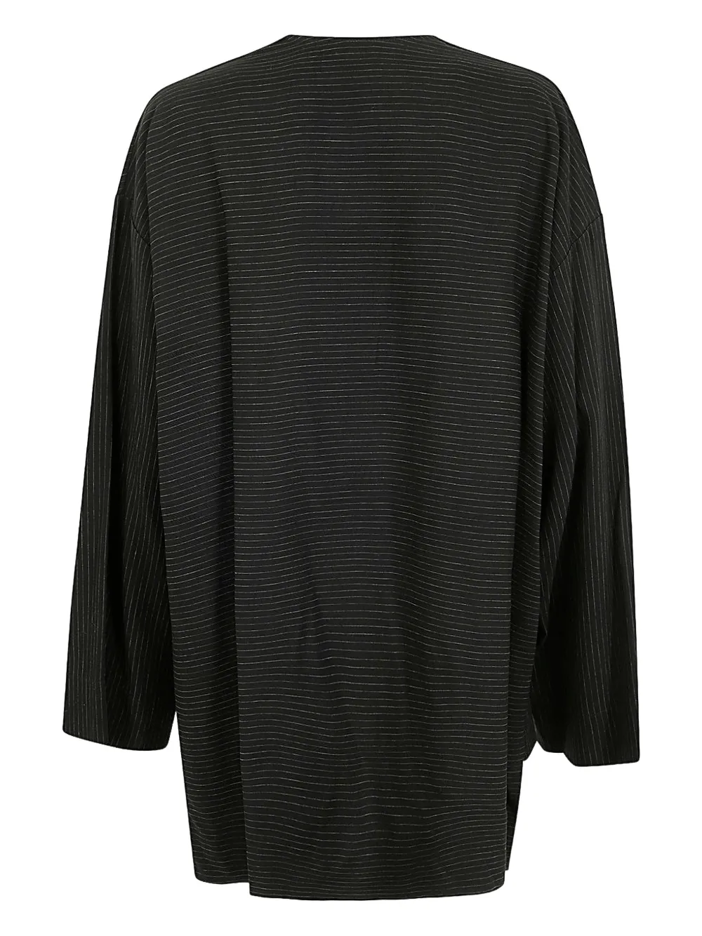 Maria Calderara Pinstriped Pocket Jacket In Black