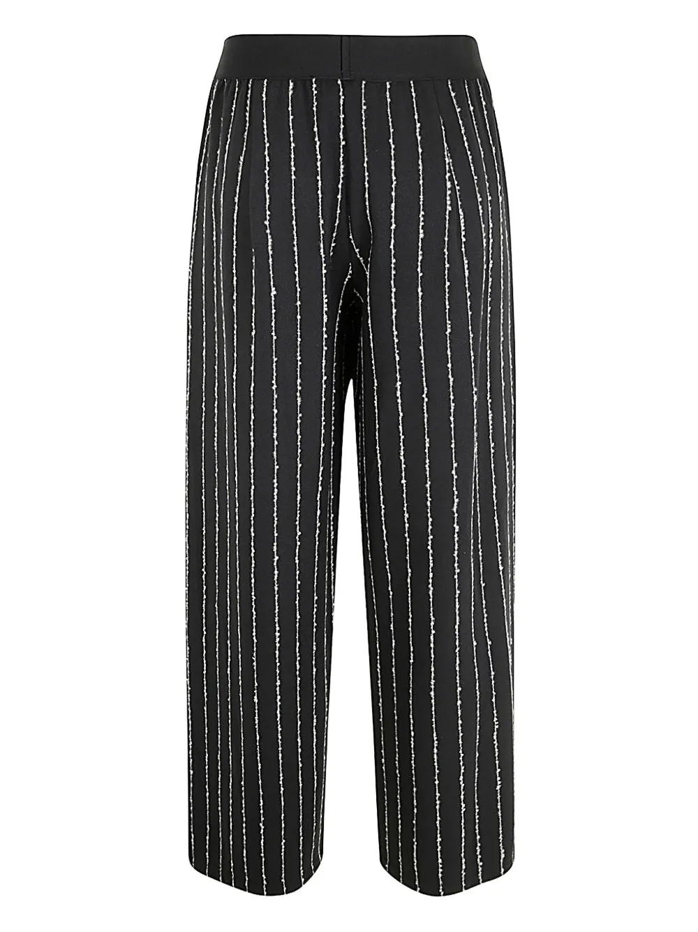 Maria Calderara Gestreepte broek - Zwart