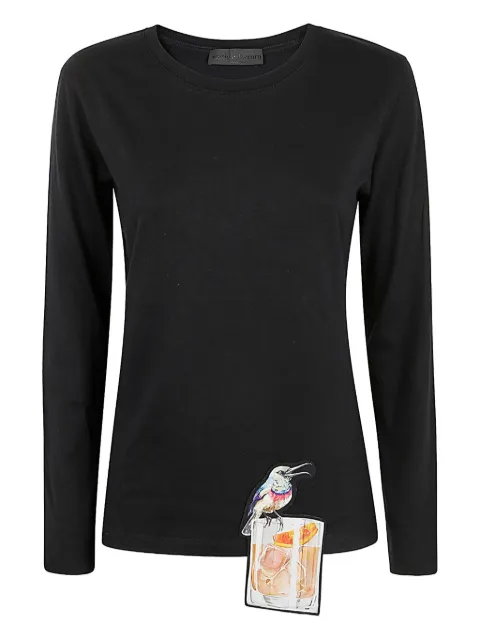 Maria Calderara appliqué-motif top