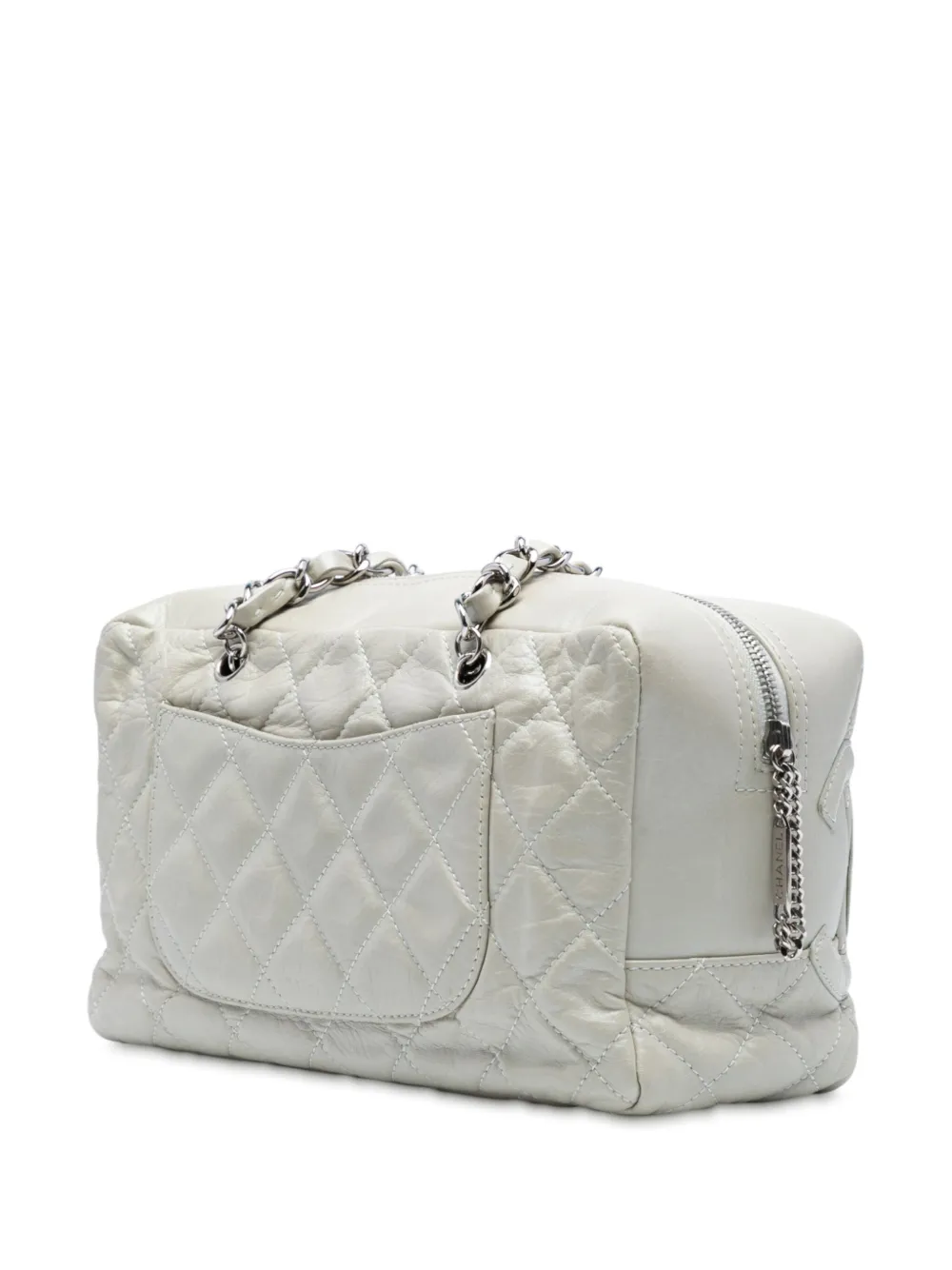 2006-2008 Quilted Aged Calfskin Cotton Club Bowler Bag Shoulder Bag