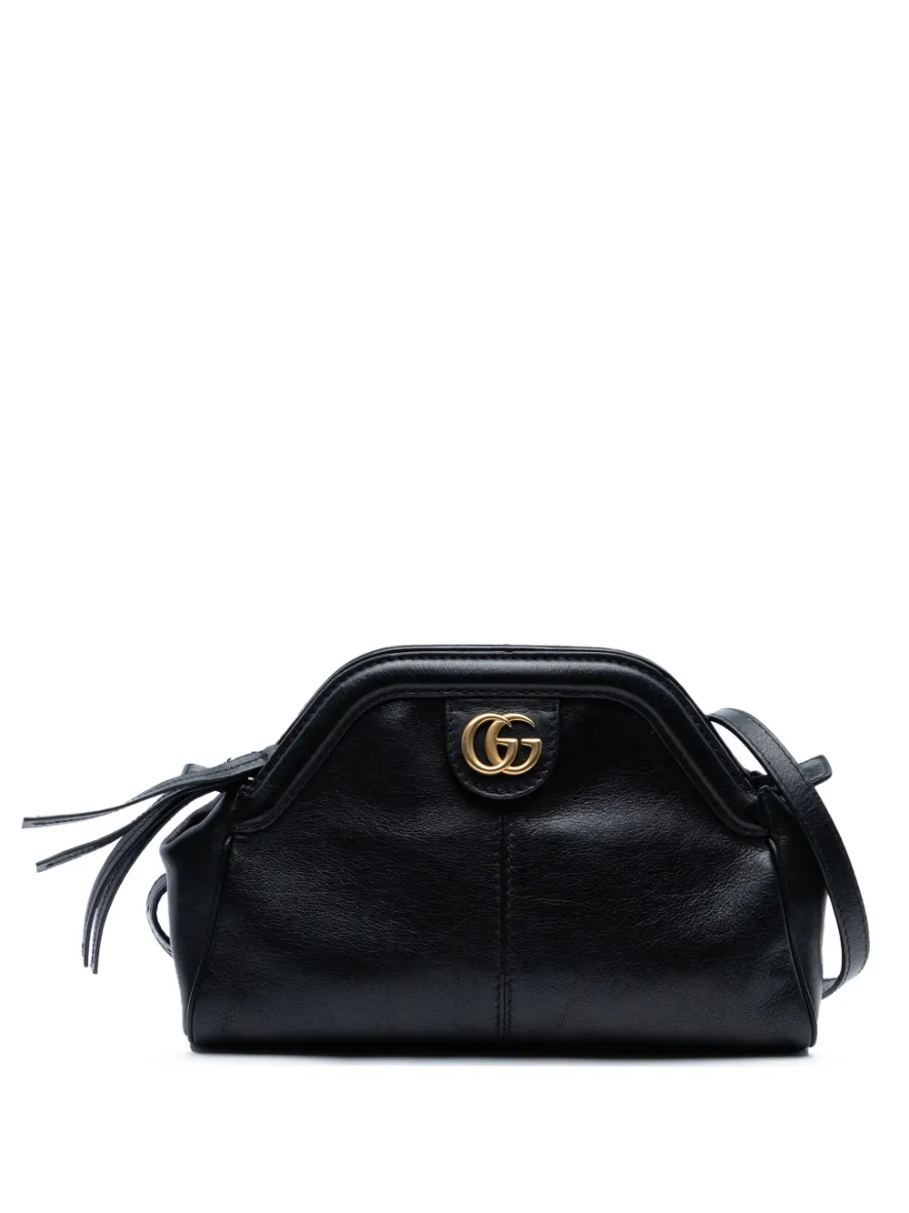 Pre-owned Gucci 2016-2025 Small Leather Re(belle) Crossbody Bag In Black
