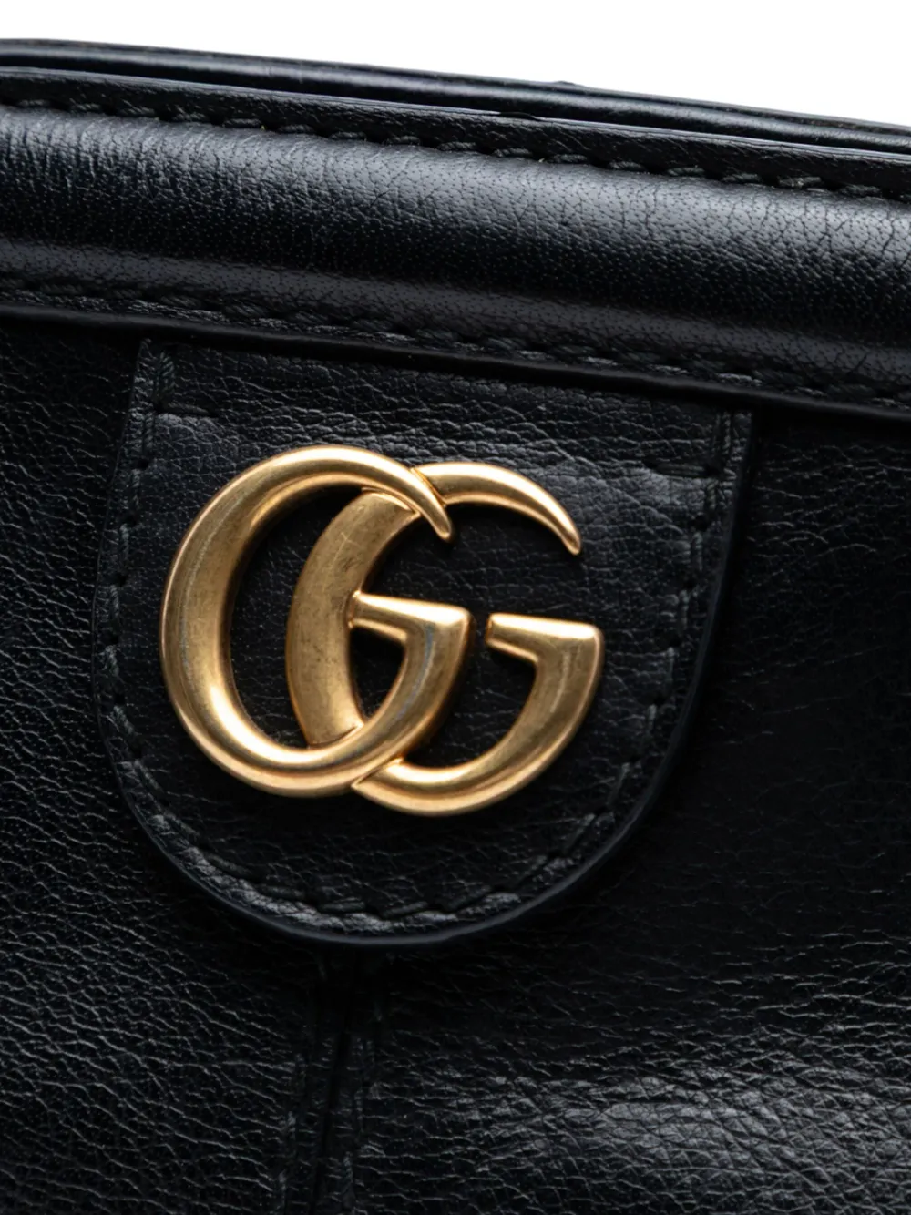 Pre-owned Gucci 2016-2025 Small Leather Re(belle) Crossbody Bag In Black