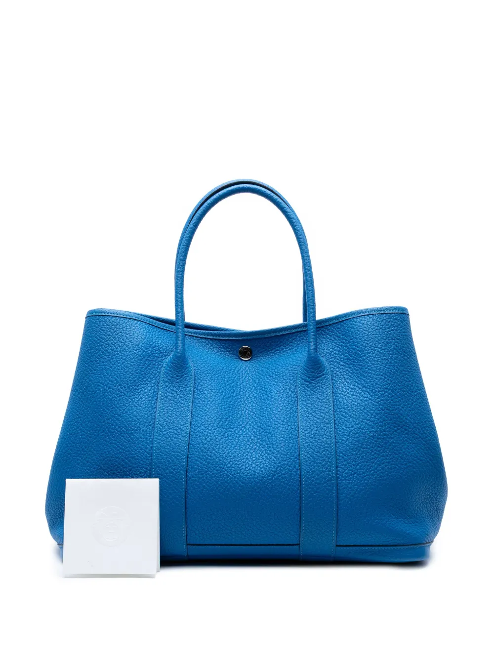 Pre-owned Hermes 2012 Negonda Garden Party 36 Tote Bag In Blue