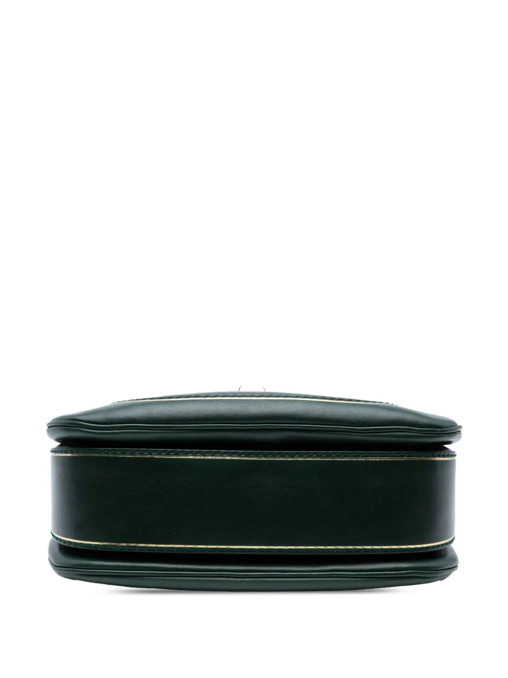 Pre-owned Gucci 2016-2025 Medium Leather New Bamboo Top Handle Bag Satchel In Green