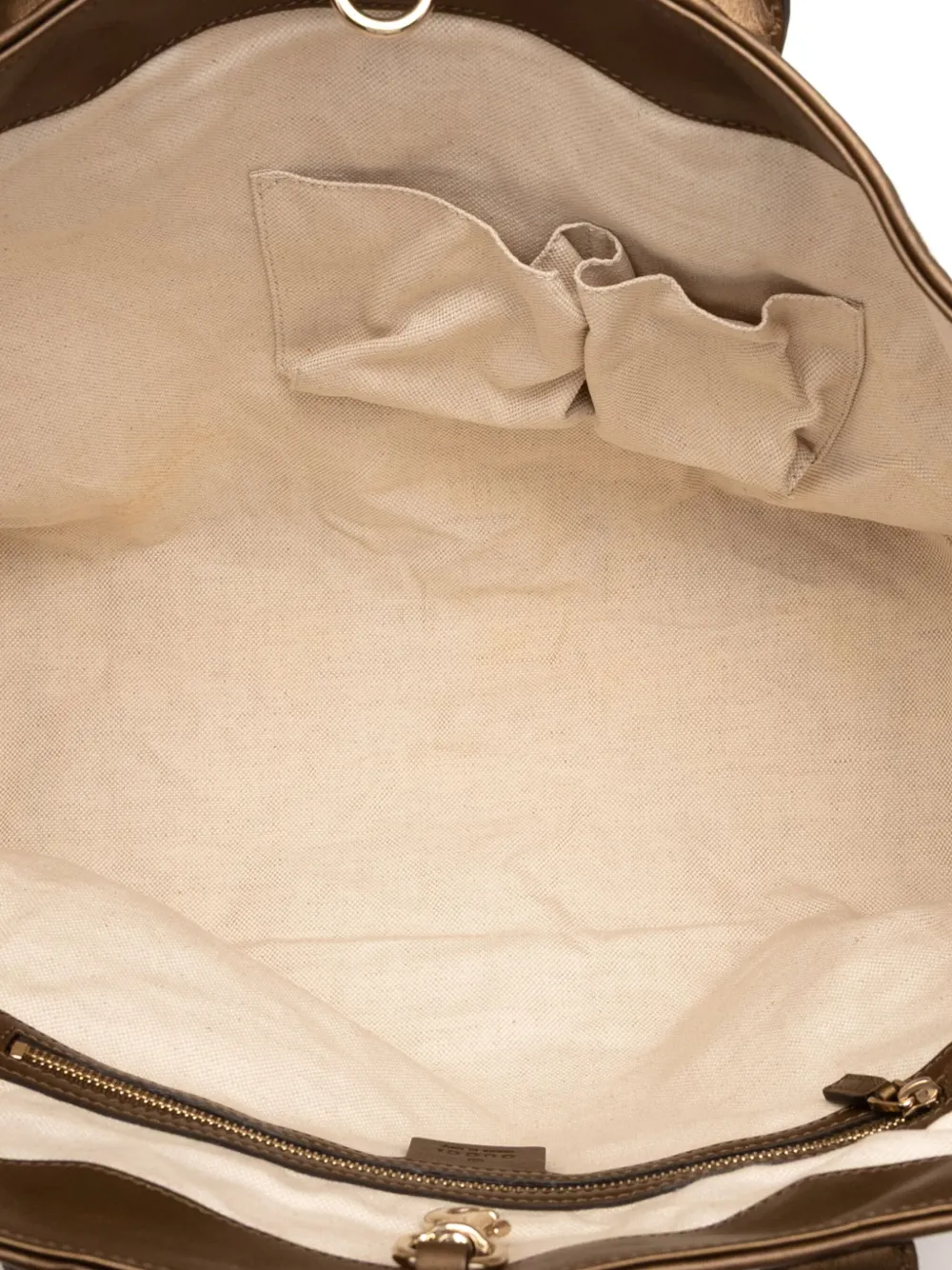 Pre-owned Gucci 2000-2015 Gg Lurex Heart Bit Tote Bag In Brown