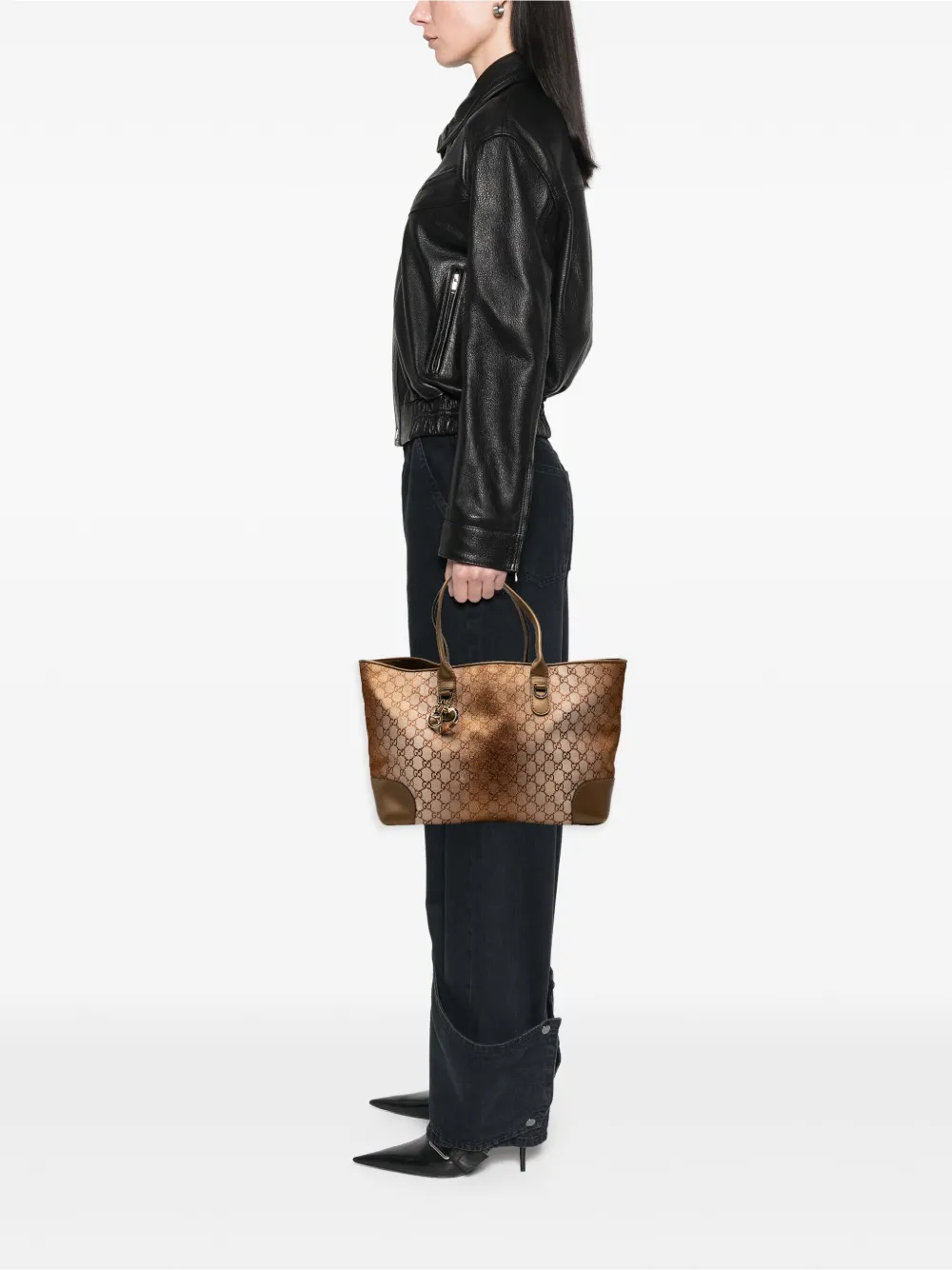 Gucci Pre-Owned 2000-2015 GG Lurex Heart Bit tote bag | Pre-Owned | Image 2