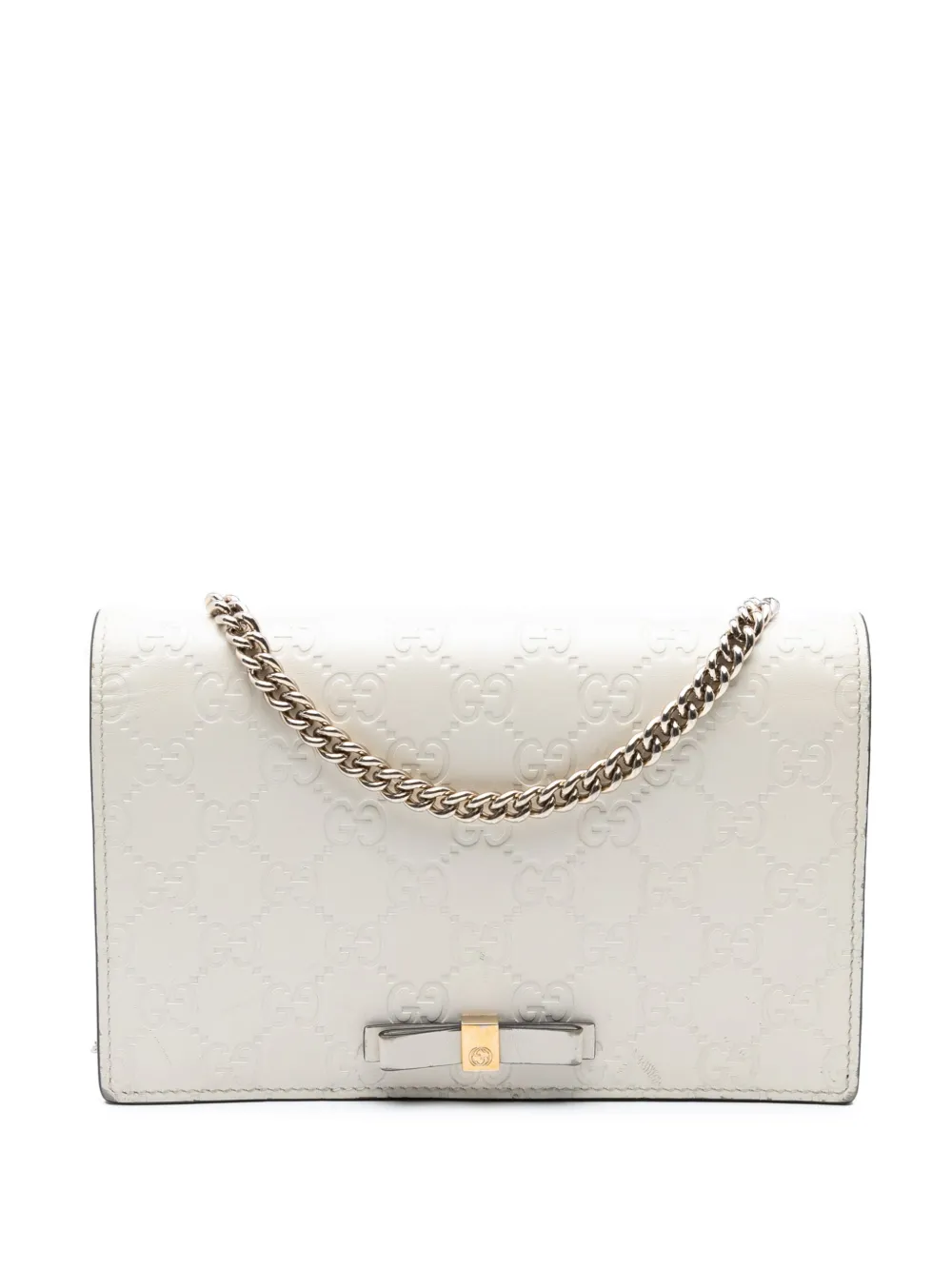 Gucci Pre-Owned 2000-2015 ミニ グッチシマ ボウ シグネチャー ウォレットオンチェーン ショルダーバッグ -