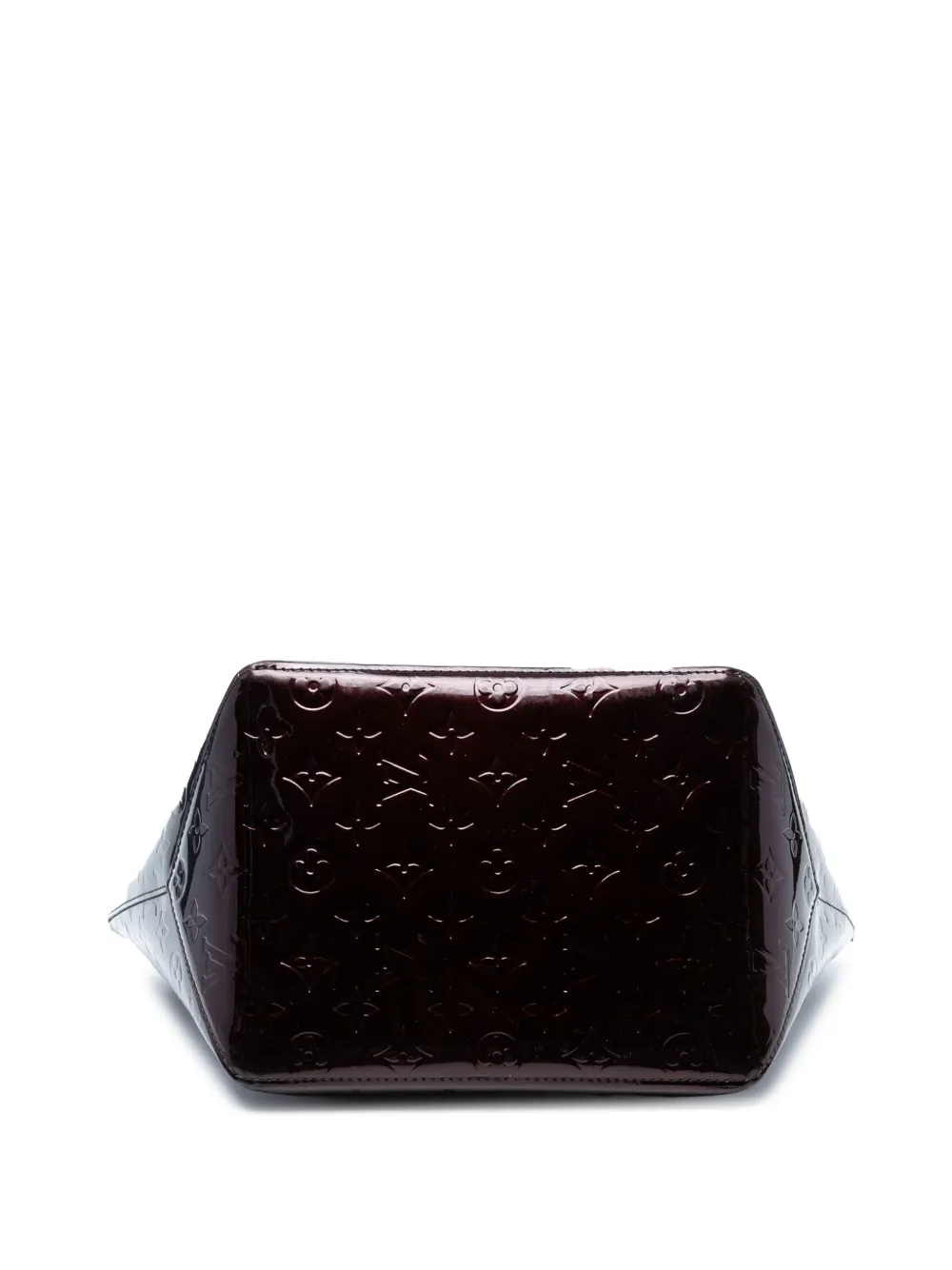 Pre-owned Louis Vuitton 2000-2025 Monogram Vernis Bellevue Pm Handbag In Purple