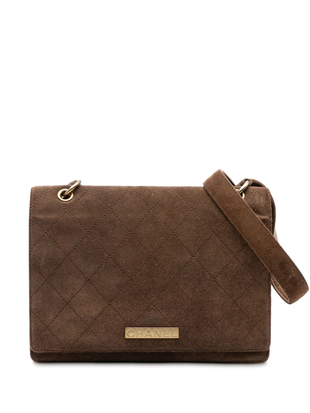 CHANEL Pre-Owned 1997-1999 マトラッセ スエードフラップ ショルダーバッグ - ブラウン CHANEL Pre-Owned 1997-1999 マトラッセ スエードフラップ ショルダーバッグ - ブラウン