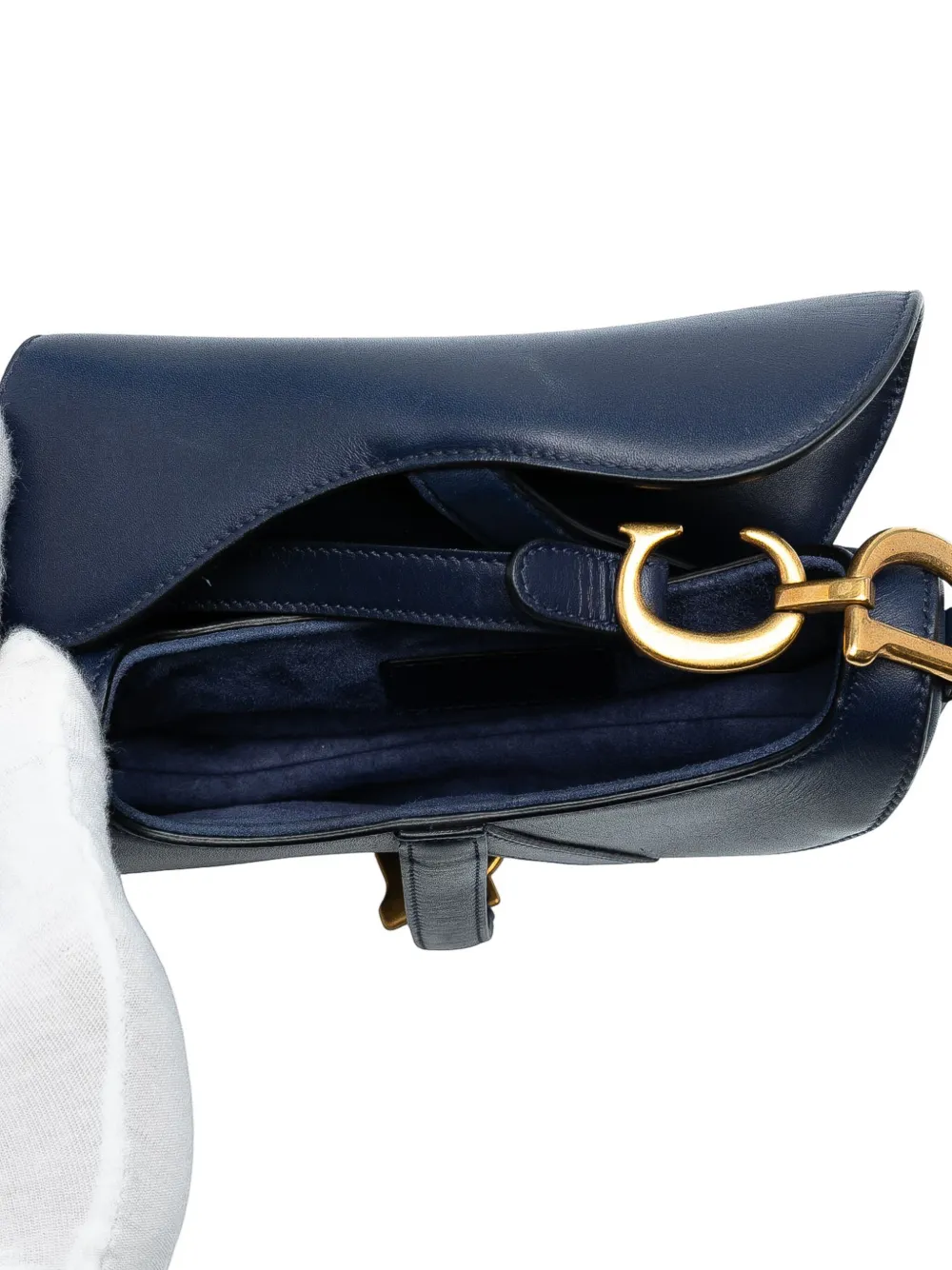 2018 Mini Smooth Calfskin Saddle Bag Satchel