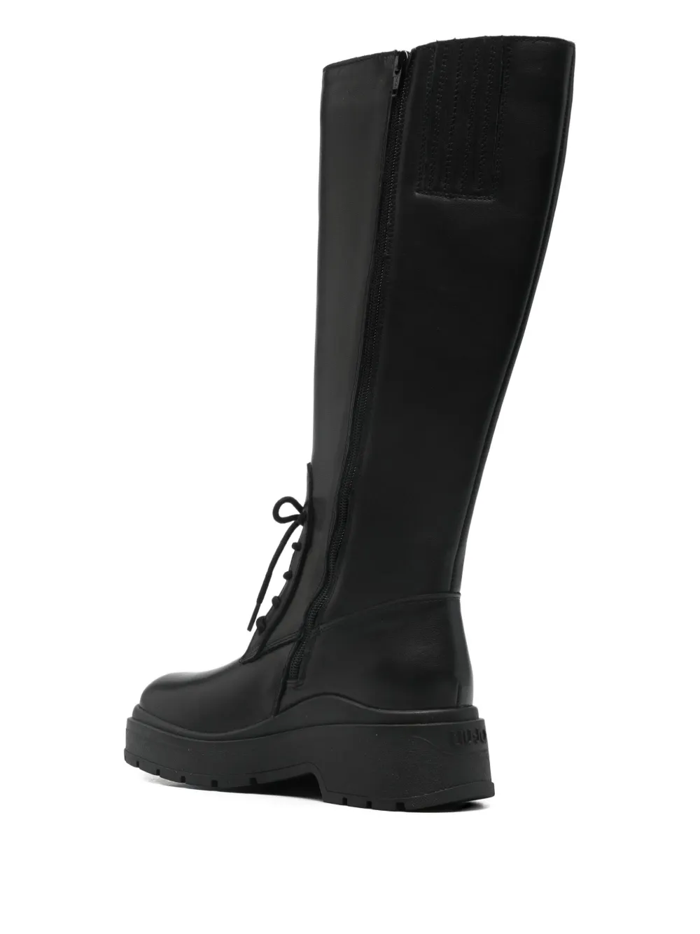 Liu •jo Andrea 04 Buckle Lace-up Boots In Black