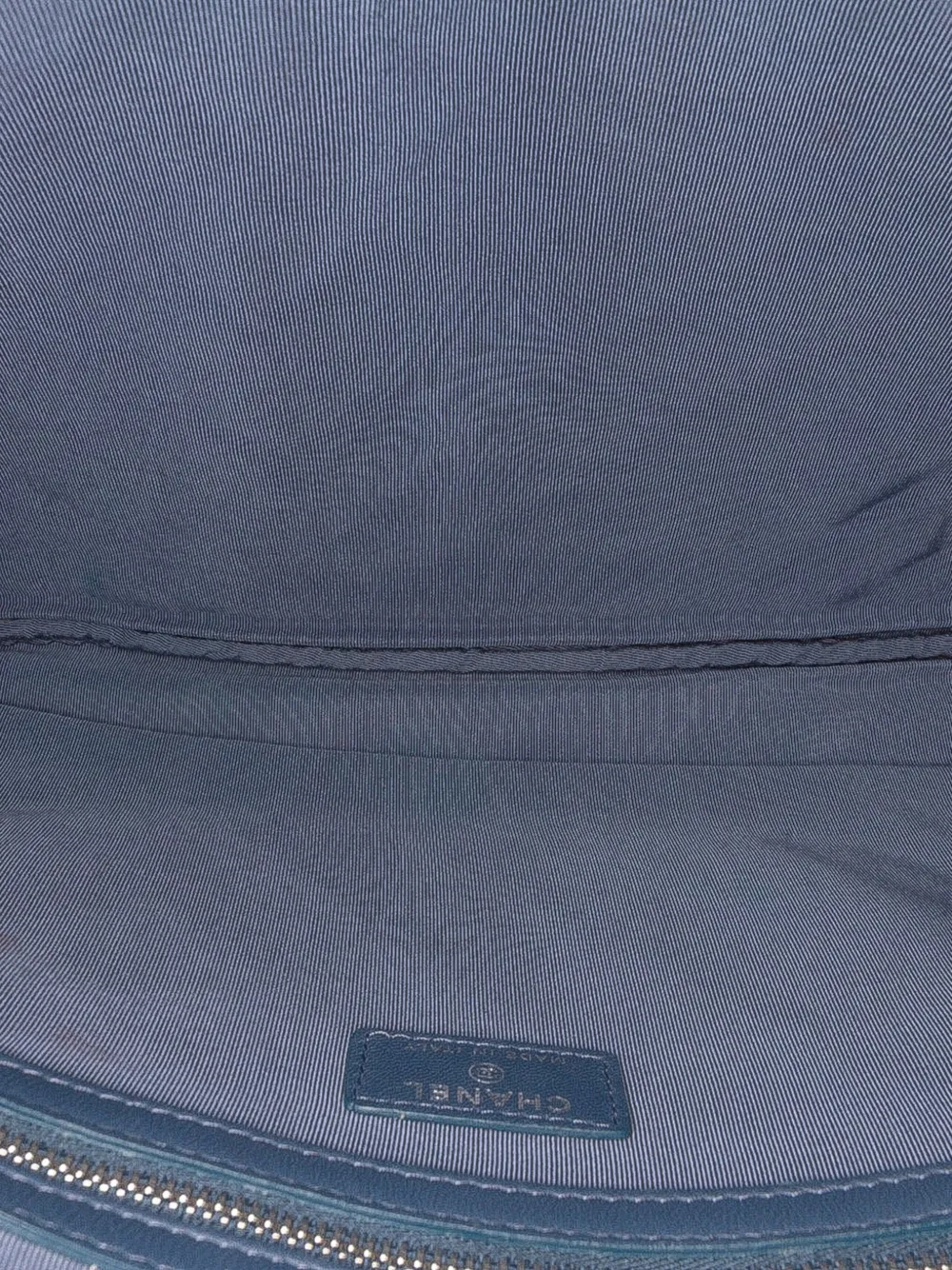 CHANEL Pre-owned 2016-2017 Large Quilted Lambskin O Case Clutch Bag In Blue