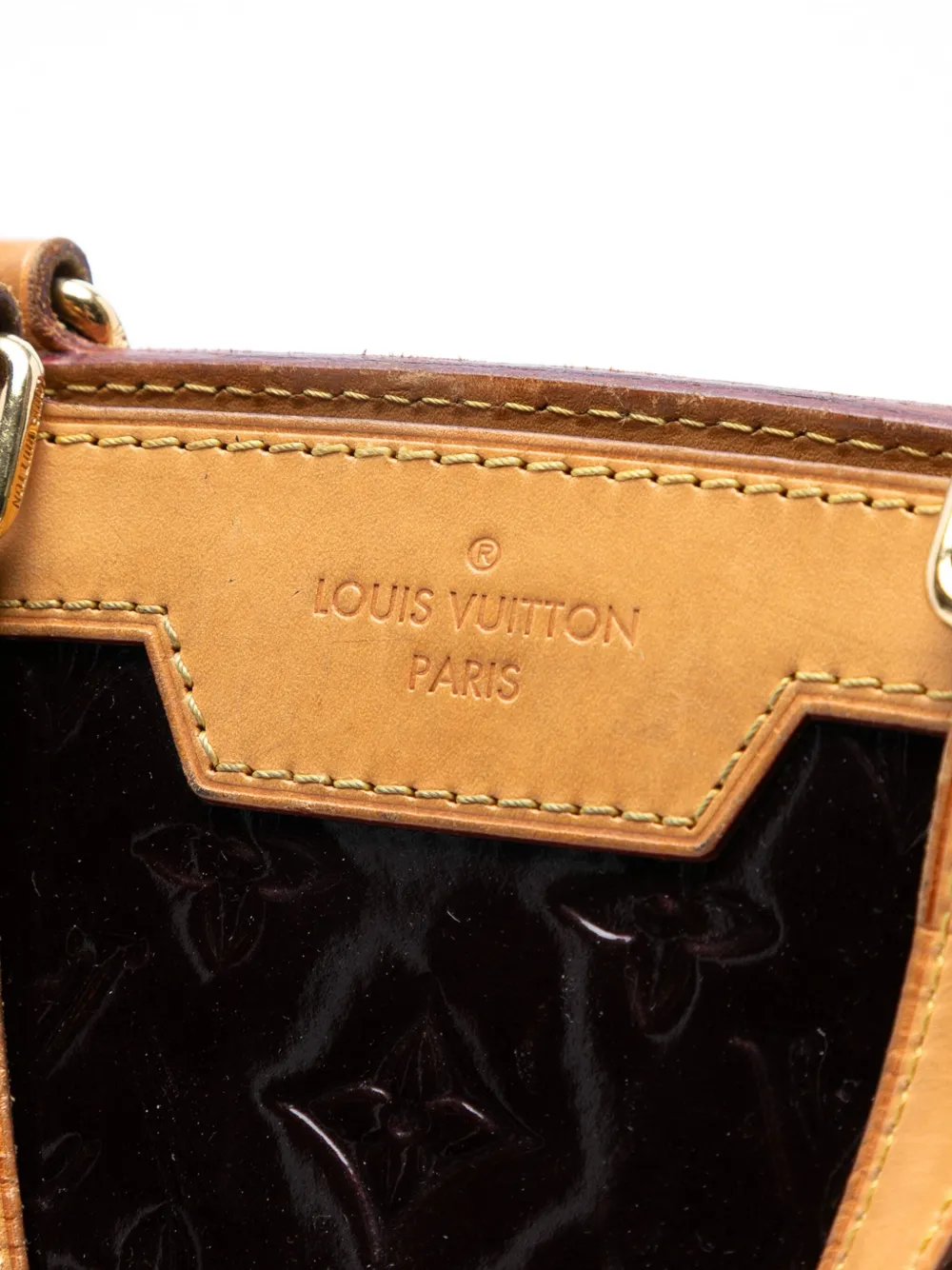 Pre-owned Louis Vuitton 2013 Monogram Vernis Brea Mm Satchel In Purple