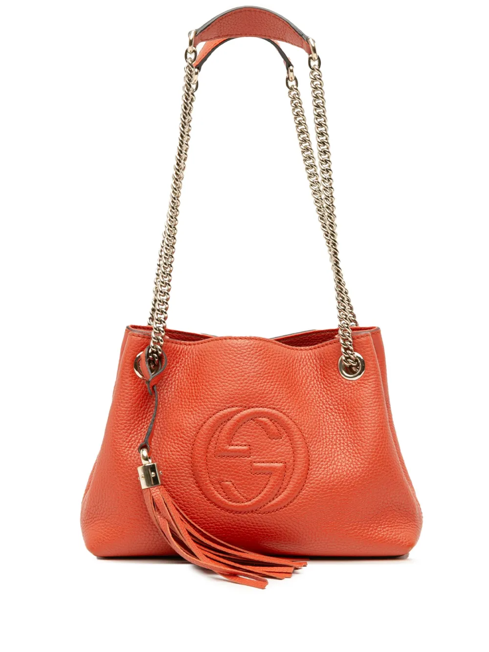Gucci Pre-Owned 2016-2025 スモール レザー ソーホー チェーン ハンドバッグ - オレンジ Gucci Pre-Owned 2016-2025 スモール レザー ソーホー チェーン ハンドバッグ - オレンジ