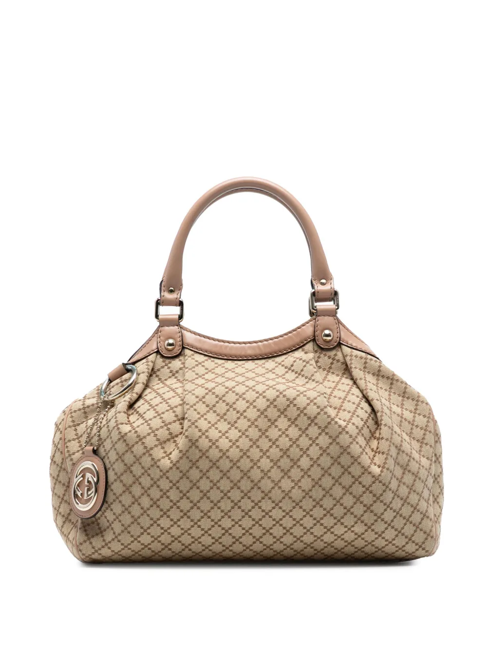 Gucci Pre-Owned 2016-2025 ミディアム ディアマンテ キャンバス スーキー ハンドバッグ - ブラウン