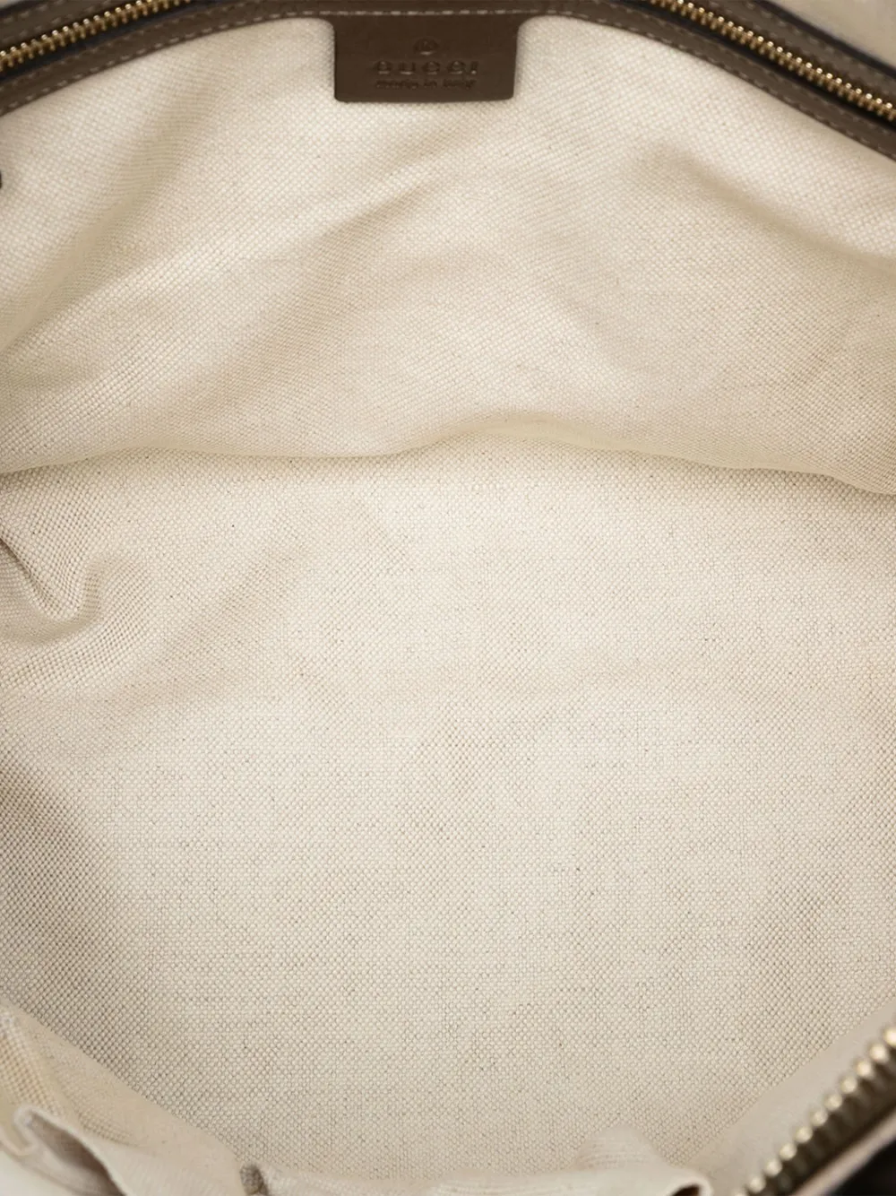 Pre-owned Gucci 2016-2025 Metallic Ssima Heart Bit Tote Satchel In Brown