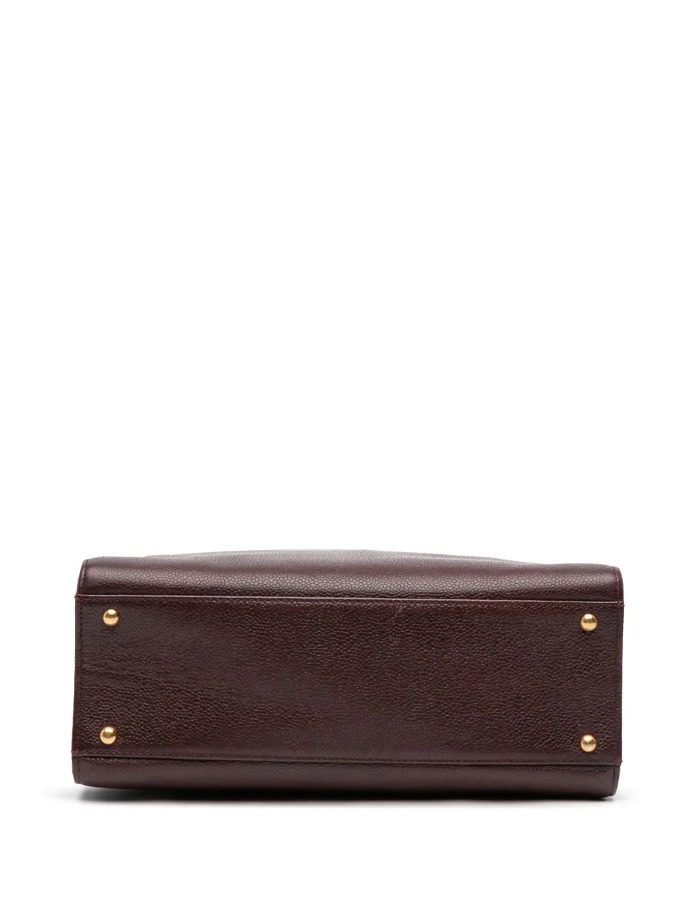 CHANEL Pre-owned 1996-1997 Cc Caviar Chain Turn Lock Tote Bag In Red