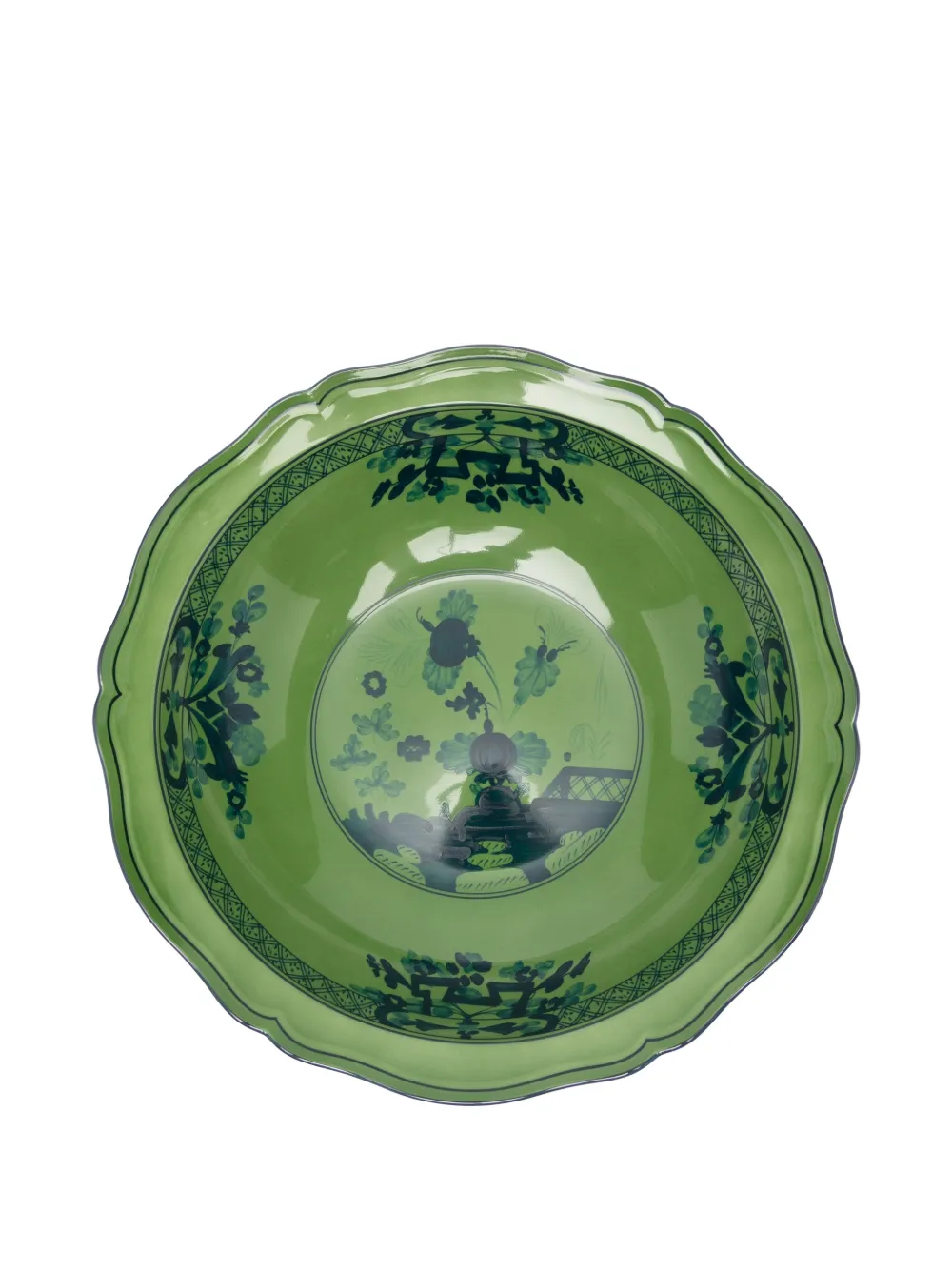 GINORI 1735 floral scalloped serving bowl | Green | Image 1