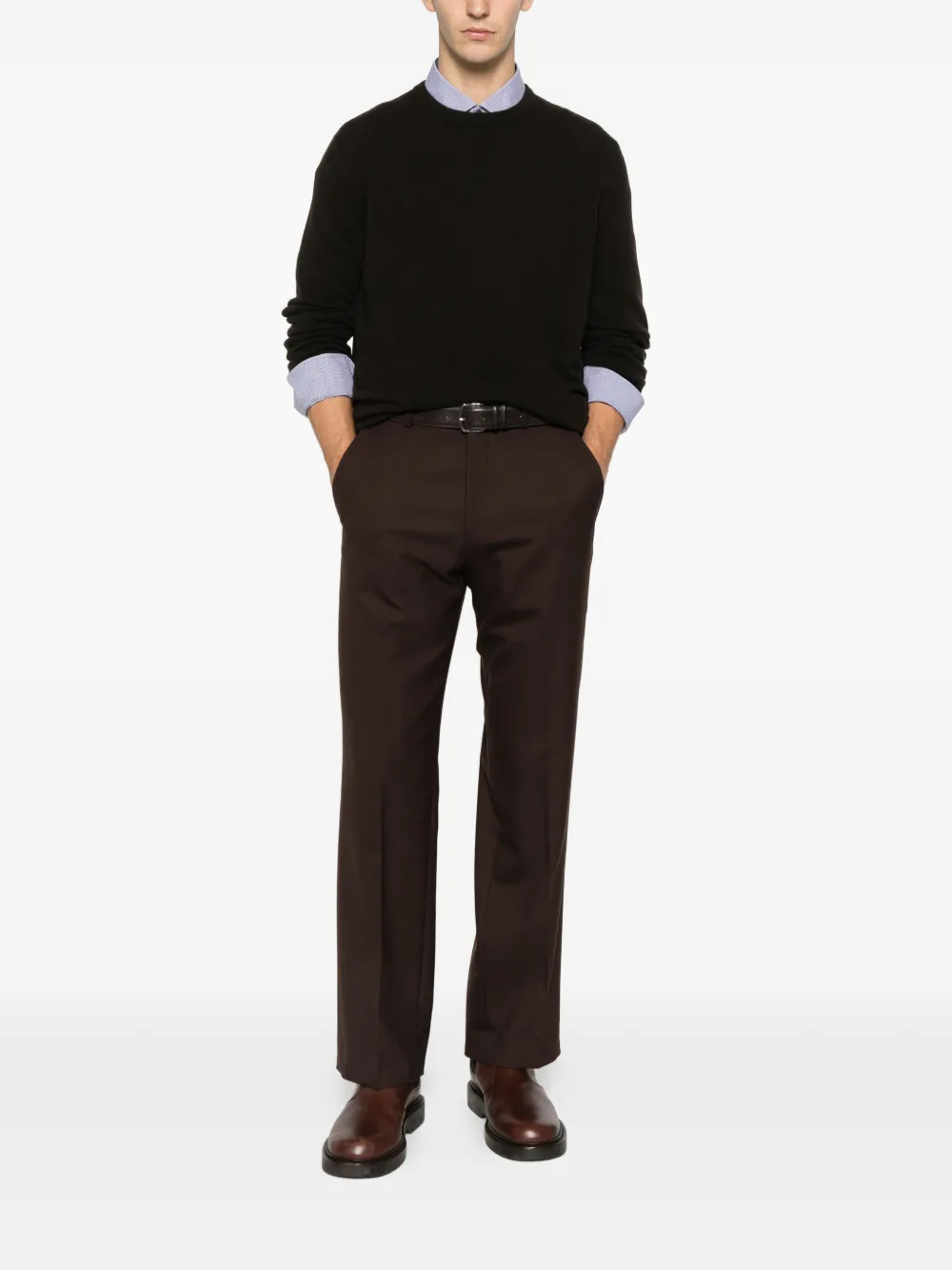 Zegna long-sleeve sweater - Bruin