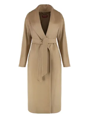 Max Mara Madame ベルテッドコート | ニュートラル | FARFETCH JP