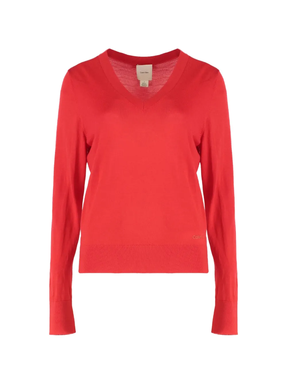 Calvin Klein Top con scollo a V - Rosso