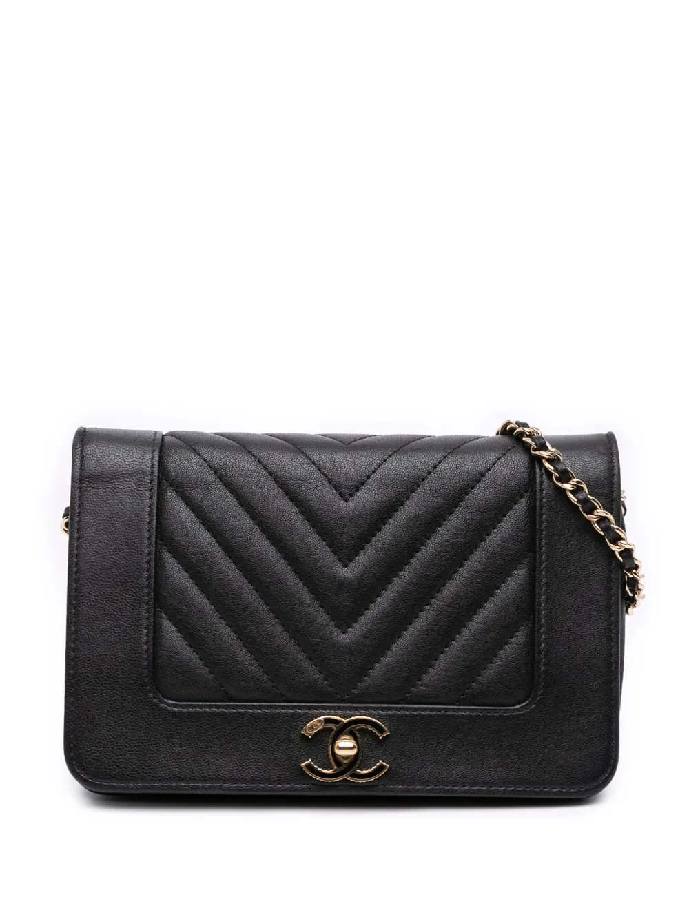 CHANEL Pre-Owned 2017-2018 Chevron Sheepskin Mademoiselle Wallet