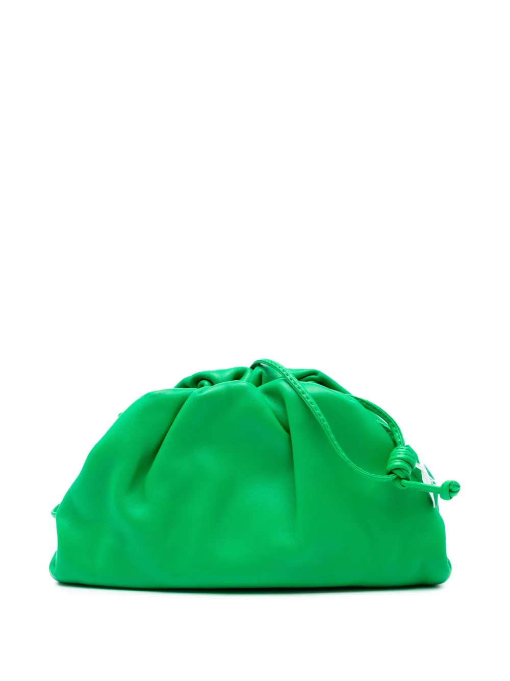 Pre-owned Bottega Veneta 2012-2025 Lambskin The Mini Pouch Crossbody Bag In Green