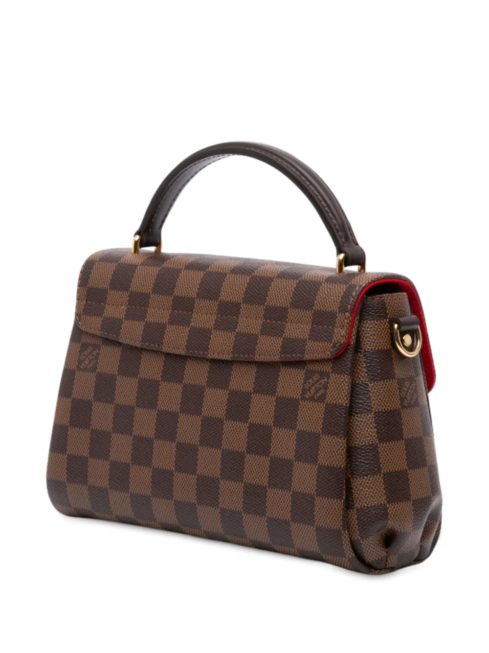 Pre-owned Louis Vuitton 2017 Damier Ebene Croisette Satchel In Brown