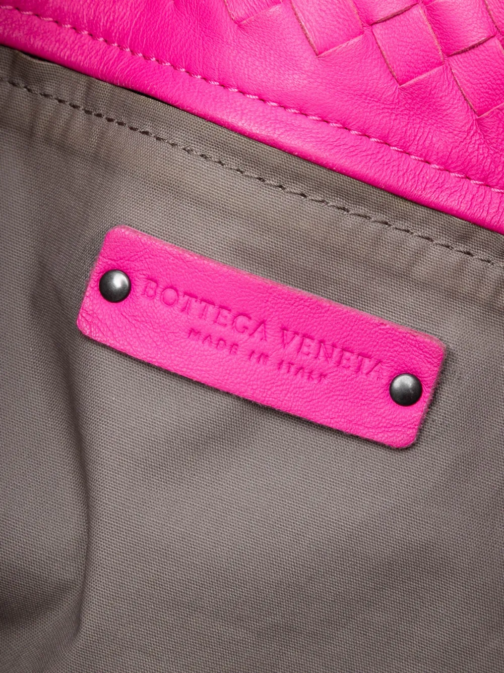 Pre-owned Bottega Veneta 2012-2025 Large Nappa Intrecciato Capri Tote Bag In Pink