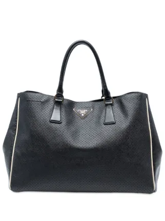 Prada Pre-Owned 2010-2025 ラージ パーフォレーテッド サフィアーノ