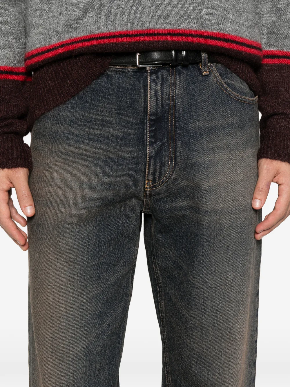 rold skov Peach wide jeans Blauw