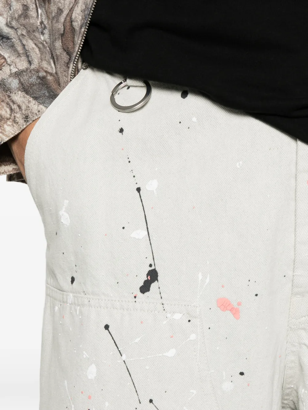Etudes Studio Paint-splatter Carpenter Jeans In White