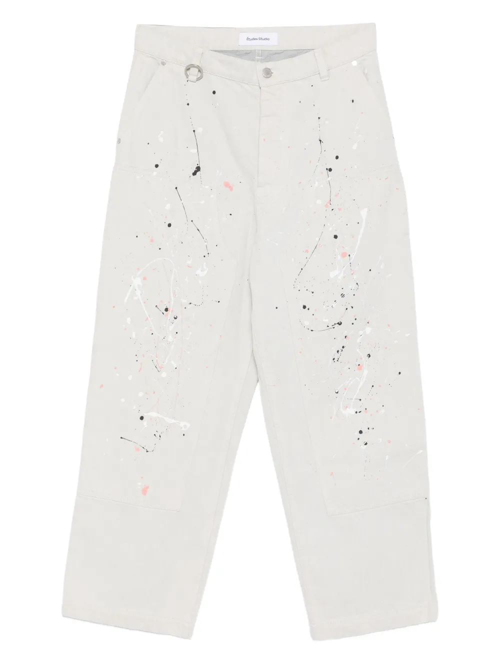 Etudes Studio Paint-splatter Carpenter Jeans In White