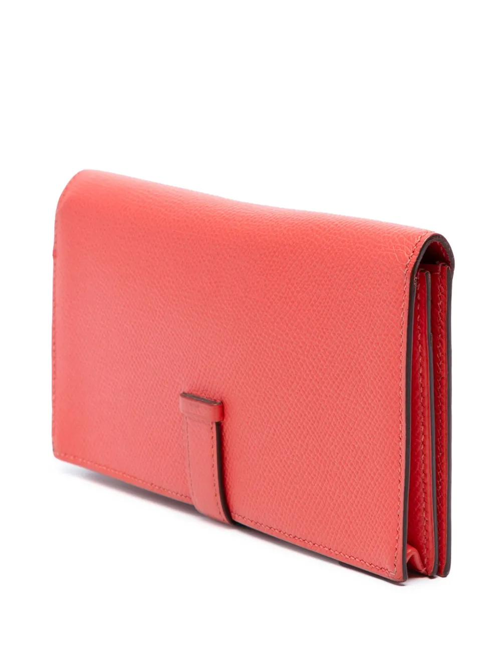 Pre-owned Hermes 2016 Epsom Bearn Wallet Long Wallets In Red