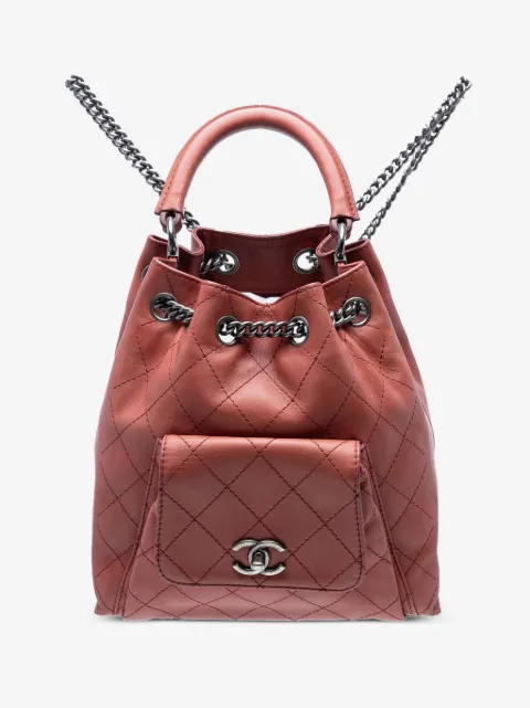CHANEL Pre-Owned 2016-2017 Medium Stitched Calfskin Urban Luxury Drawstring backpack