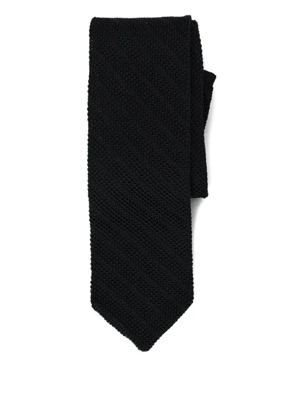 Mfpen エムエフペン ニットシルクタイ Knitted Silk Tie Mfpen ニット シルクネクタイ | ブラック | FARFETCH JP