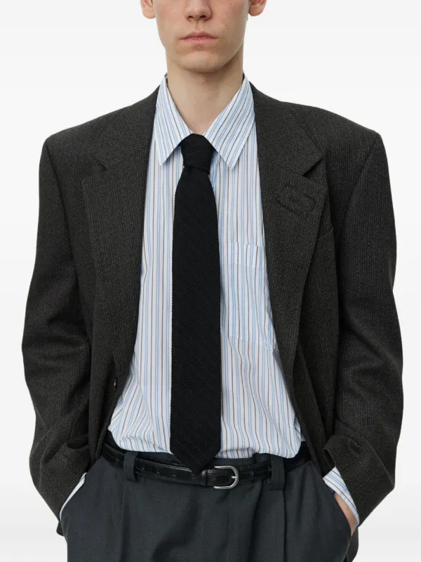 Mfpen エムエフペン ニットシルクタイ Knitted Silk Tie Mfpen ニット シルクネクタイ | ブラック | FARFETCH JP