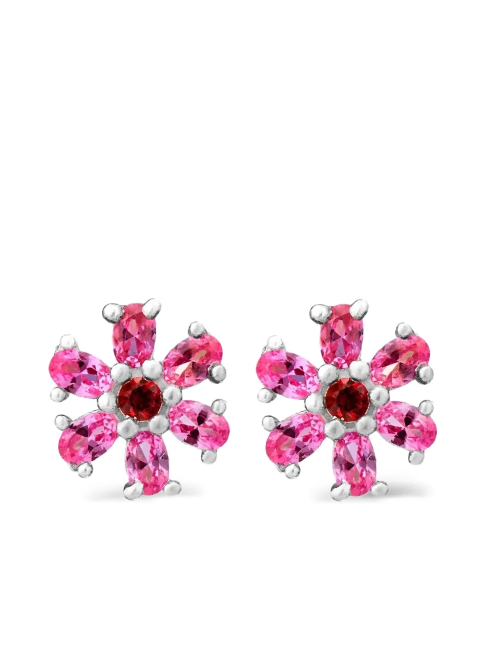 Bleue Burnham aretes Mini Blossom | plateado | Image 1