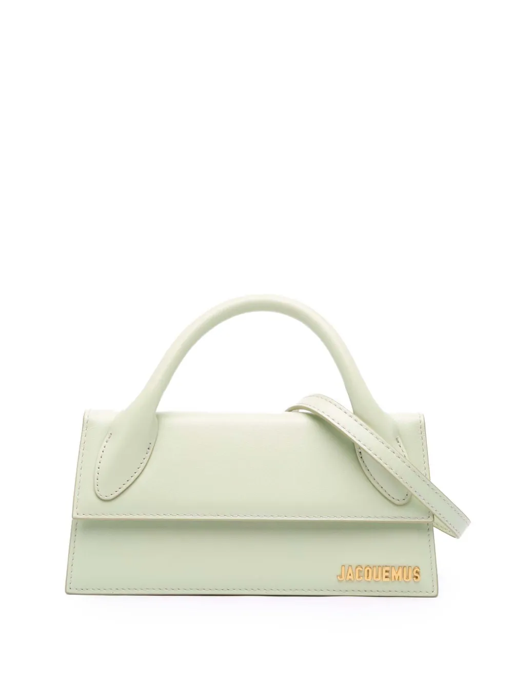 Pre-owned Jacquemus 2018-2025 Smooth Calfskin Le Chiquito Long Satchel In Green