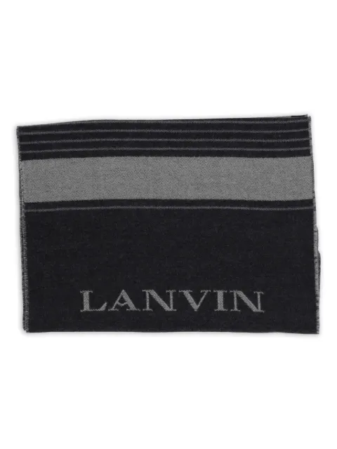 Lanvin striped fringed scarf