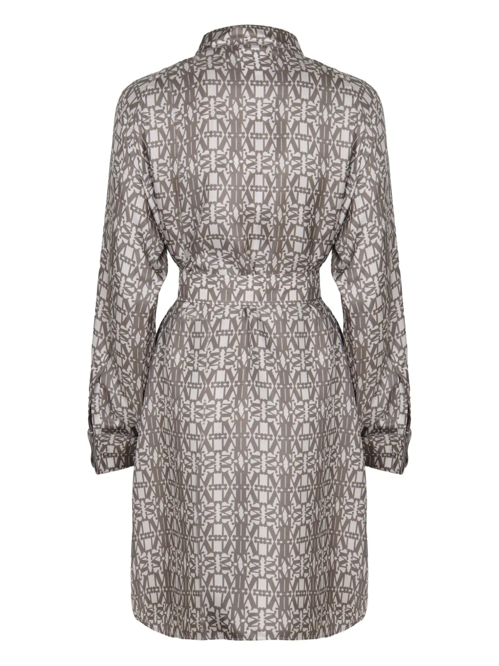 Max Mara Grembo monogram printed mini shirt dress - Beige