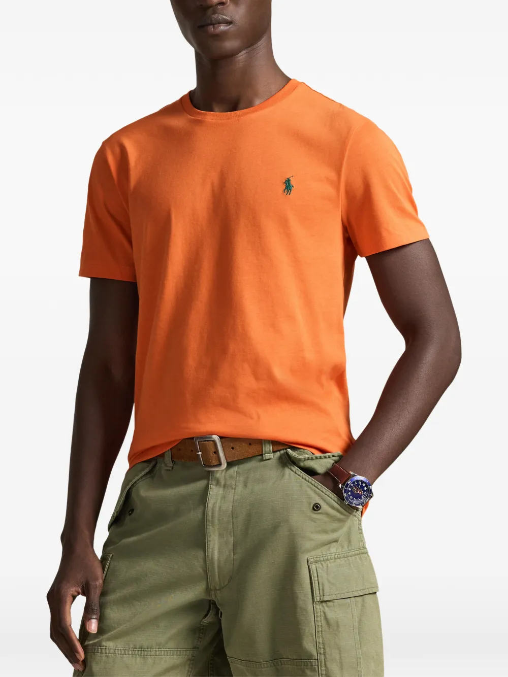 Polo Ralph Lauren embroidered-pony T-shirt Oranje